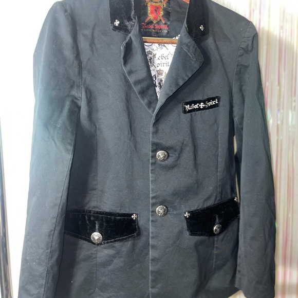 Rebel Spirit - A Royal Way of Life | Black Designer Suit Jacket - Picture 1 of 10